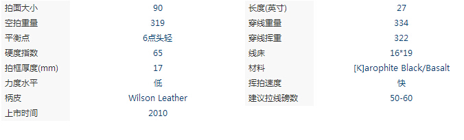 Wilson維爾勝 BLX Six-One Tour 90 網球拍 亞洲版 費天王經典舊款B90